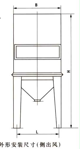 XD-Ⅱ型多管旋风除尘器安装尺寸